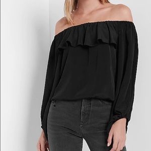 Off the shoulder black top from express